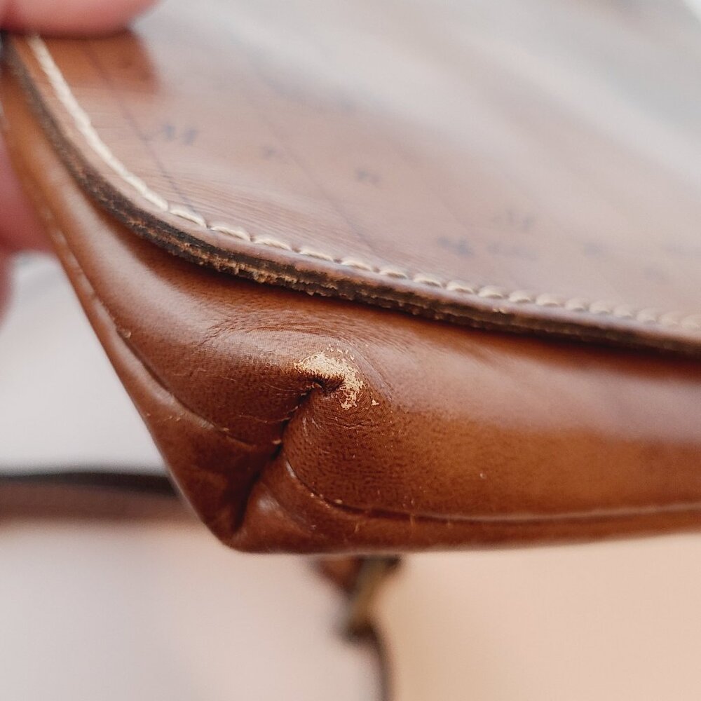 Patricia Nash Leather Crossbody – Vintage Map Print in Riot Rust - Picture 9 of 15